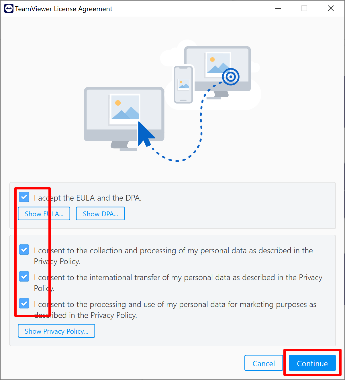 I accept the EULA and the DPA accept