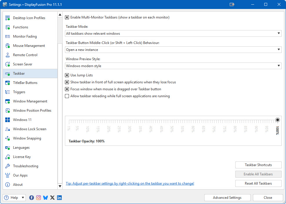 DisplayFusion ウィンドウ配置復元 機能のアイコン
