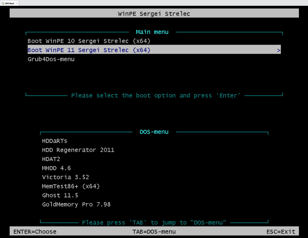 Win11PE Sergei Strelec ブータブルPE環境のアイコン 