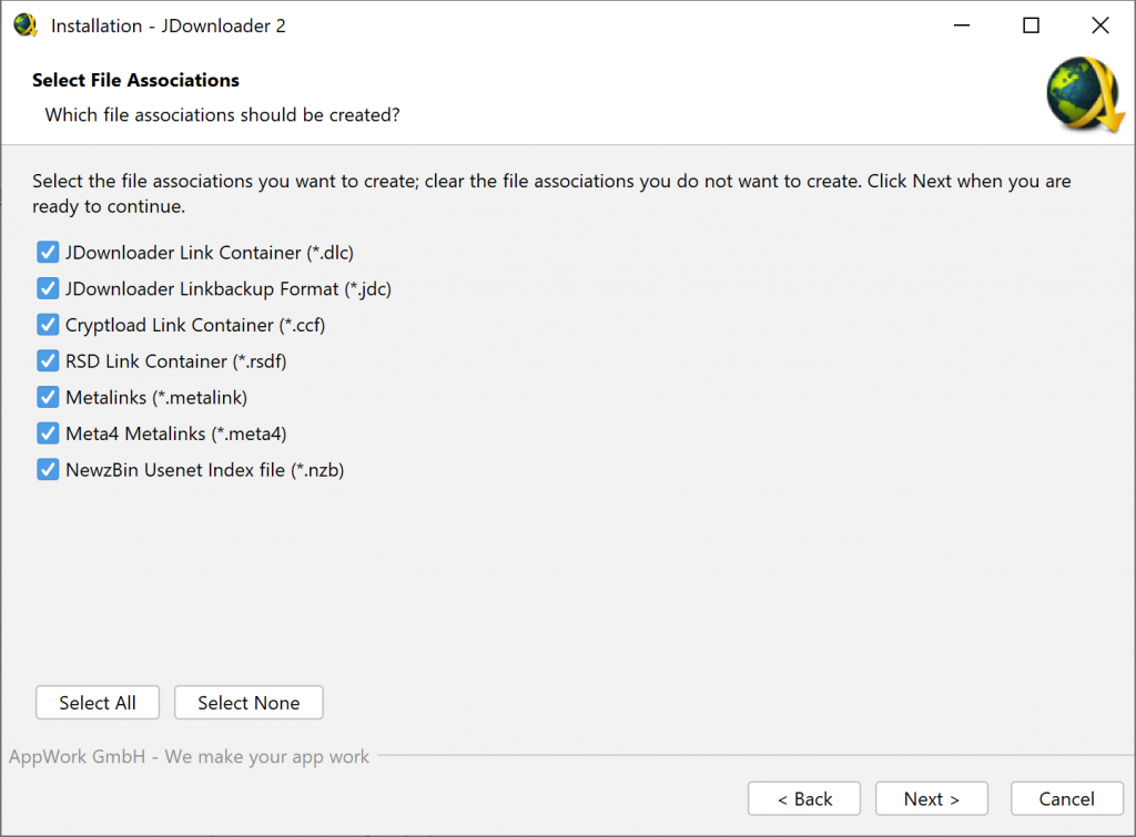 JDownloader2 インストーラー