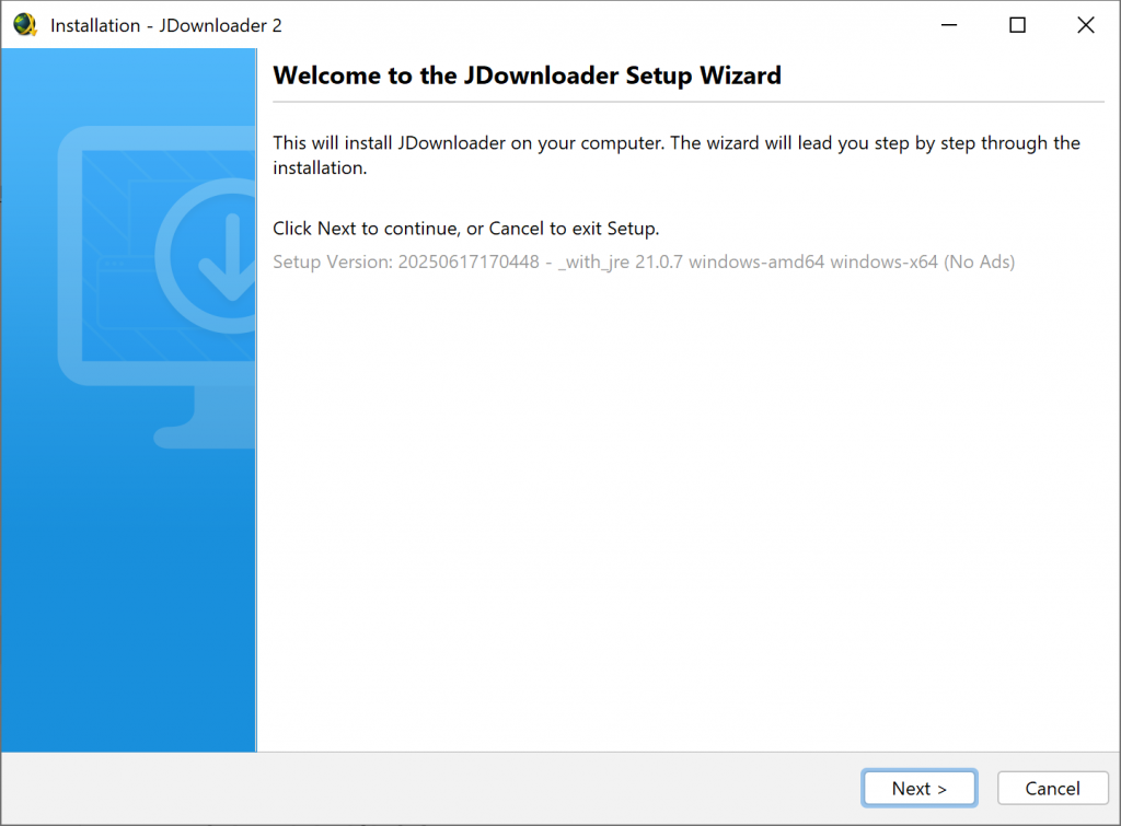 JDownloader2 ダウンロード画面