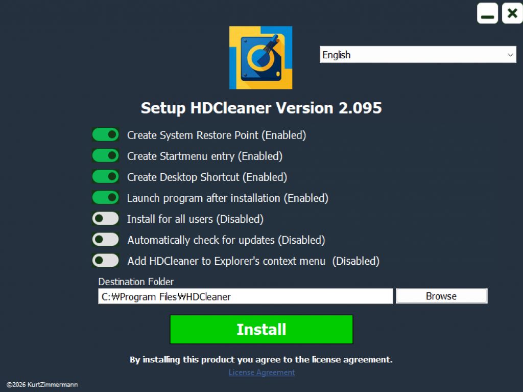 HDCleaner Key Features