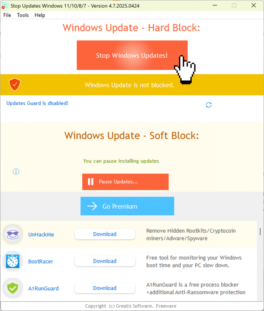 Stop Windows Updates