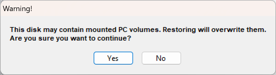 Deletion Warning Message