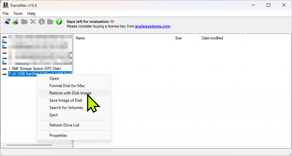 Restore Settings