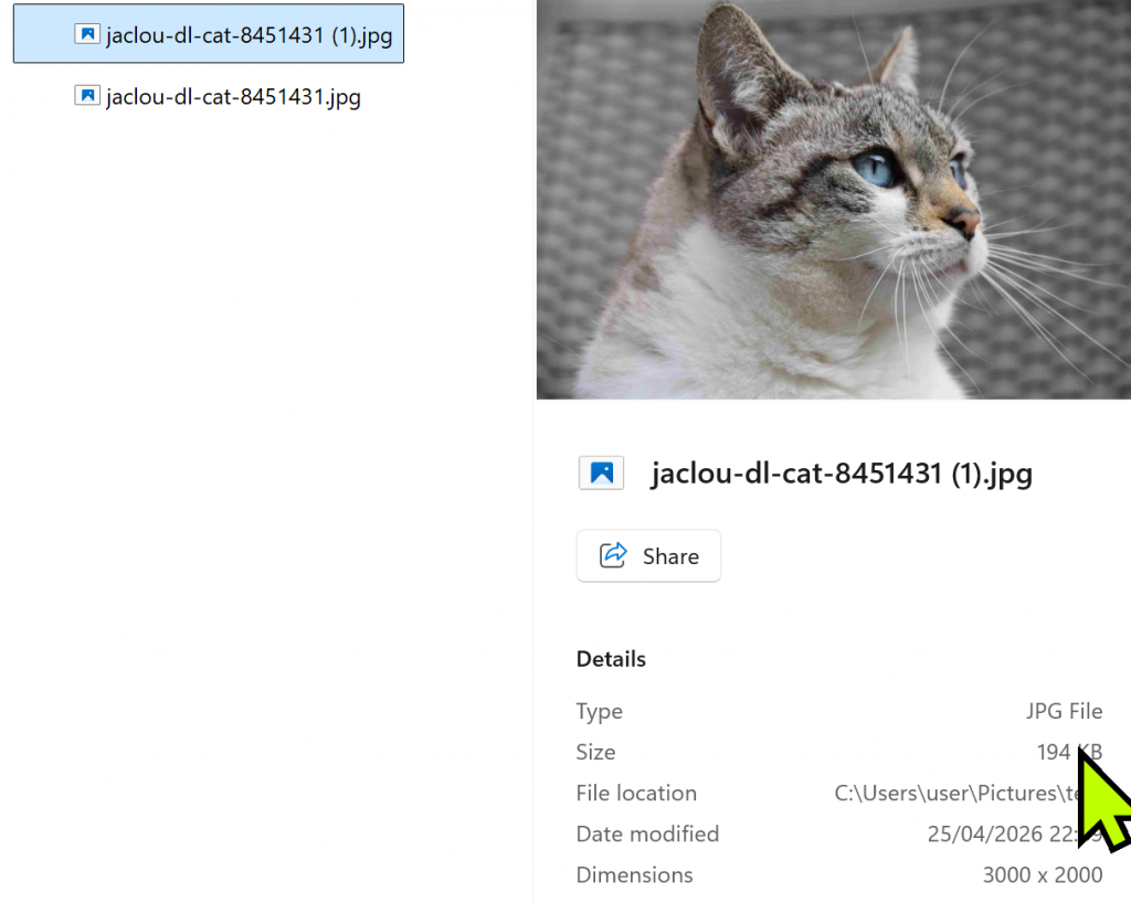 사진용량 줄이기 사용후