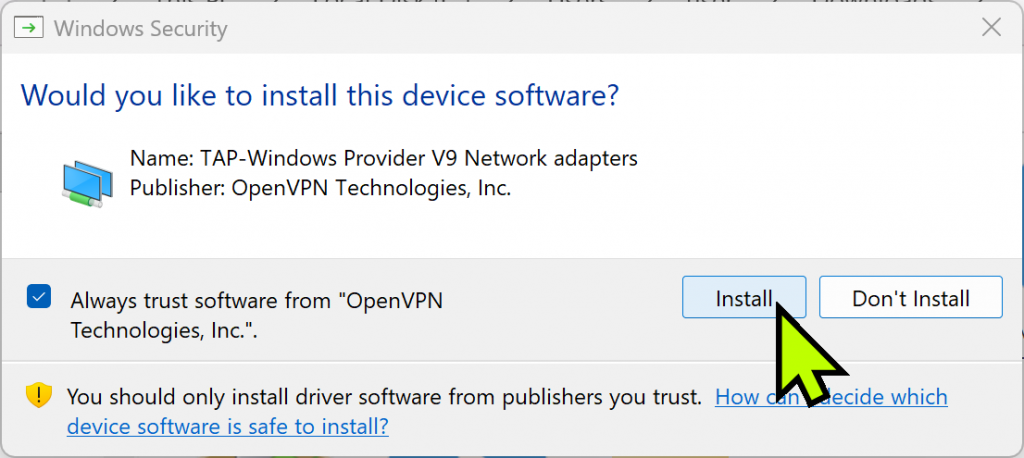 TAP Windows Provider V9 Network Adapter