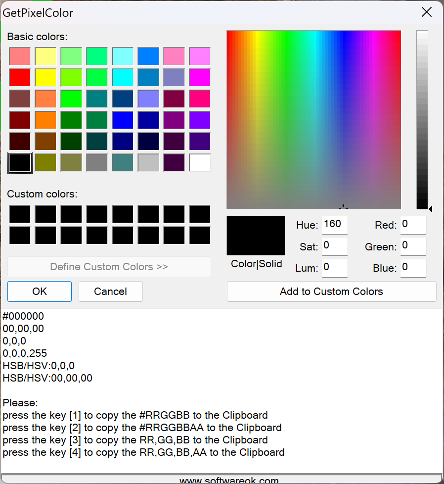 Saving Color Codes