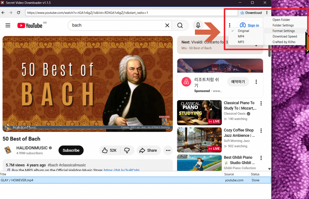 Setting download path