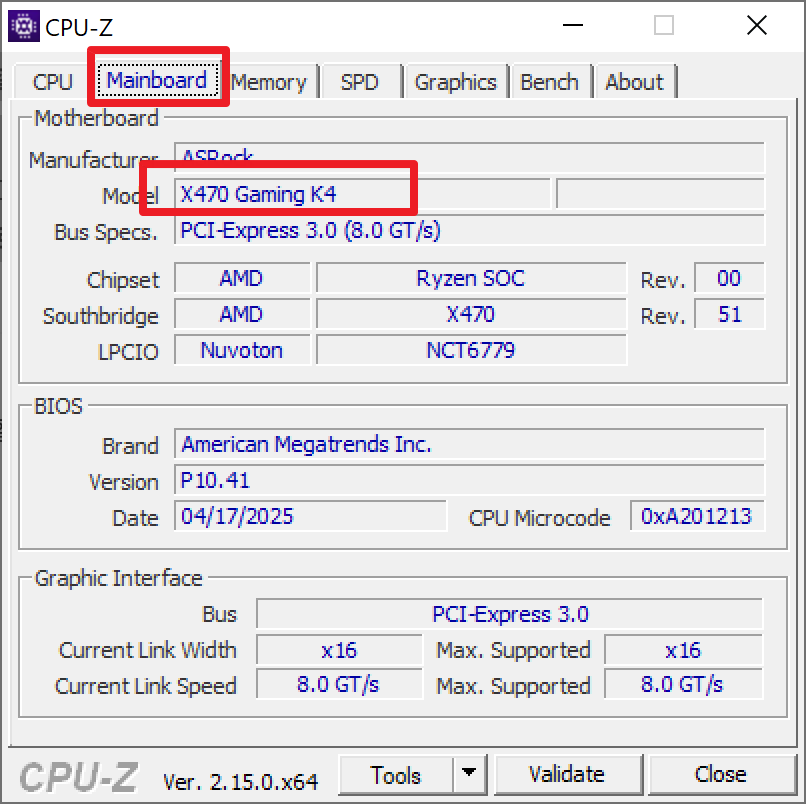 Check motherboard manufacturer with CPU-Z