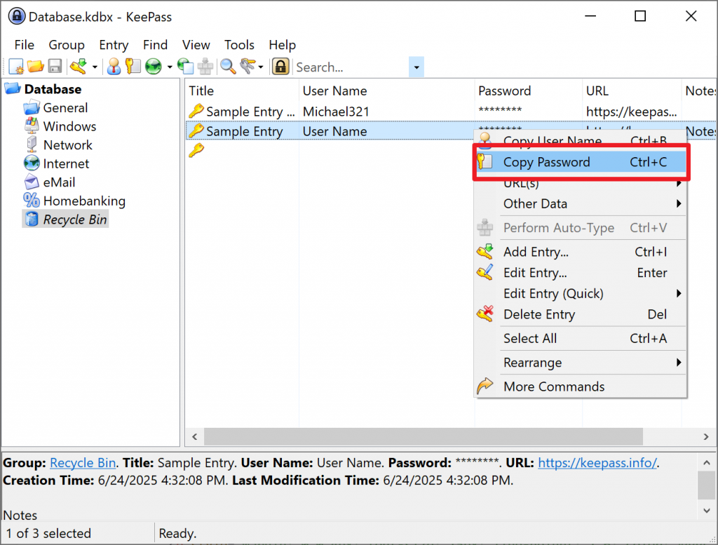 keepass_암호확인
