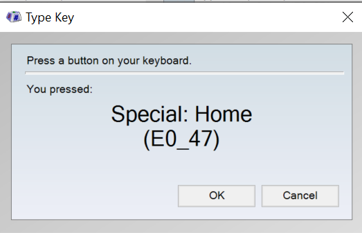 Home key pressed and detected in SharpKeys