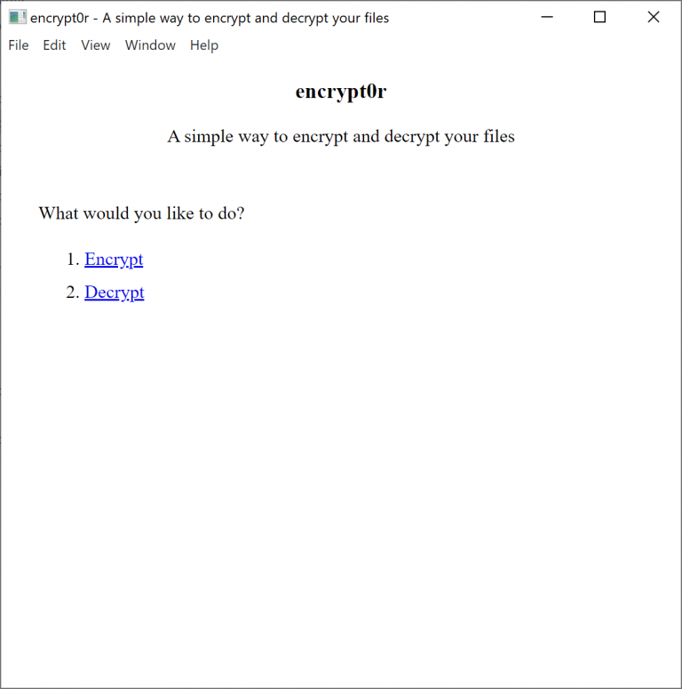 Encrypt0r – Free File Encryption Tool to Secure & Decrypt Files with Passphrase (No Install Needed)