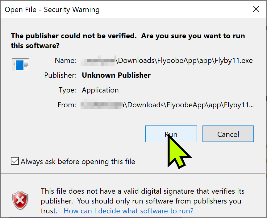 Flyoobe ISO selection interface
