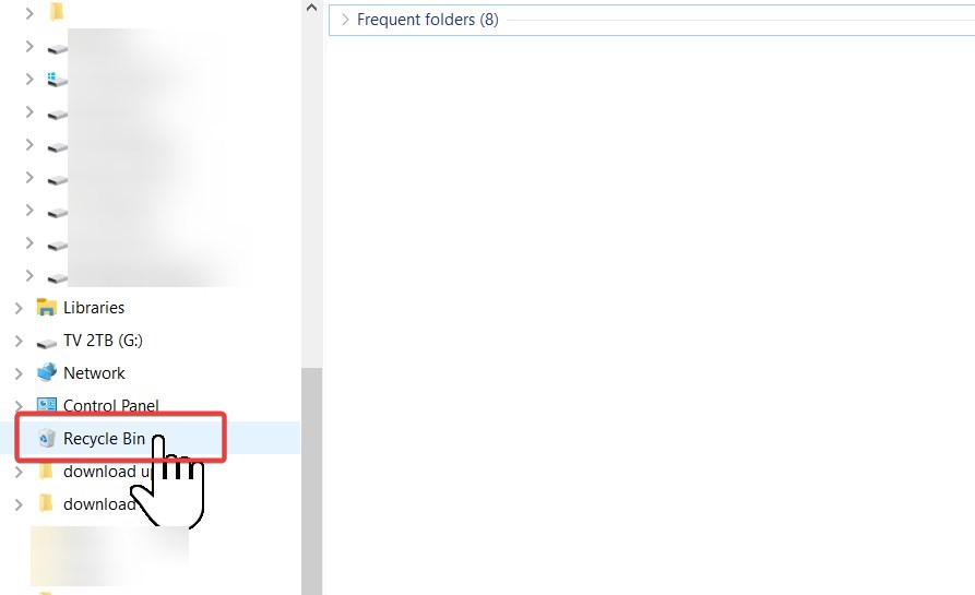 Recycle Bin now visible in File Explorer navigation pane