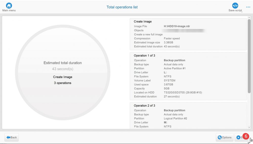 Step 4 - Start image creation process